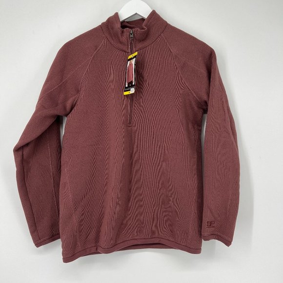 Storm Pack Womens Long Sleeve Fleece Quarter Zip Pullover Sweater Pink Small NWT - Picture 3 of 10